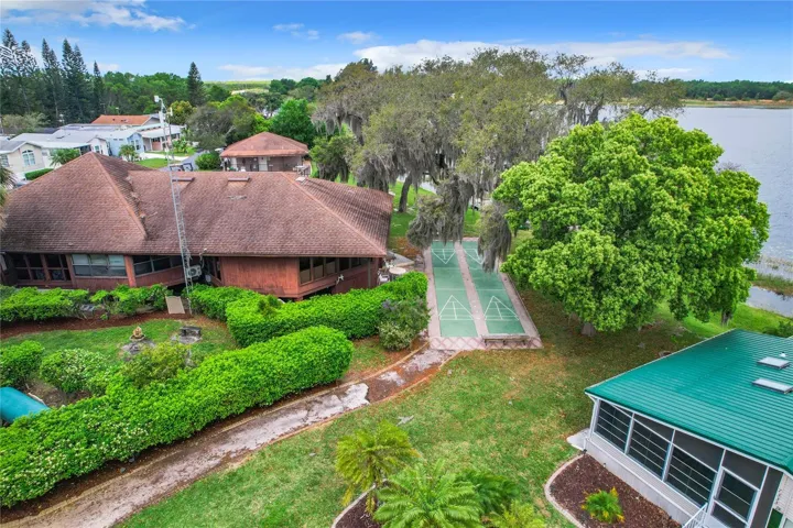 Shuffleboard and clubhouse