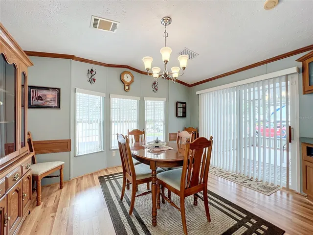 Dining room right off the kitchen
