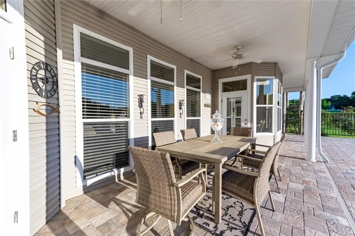 Custom Lanai with paver patio overlooking the pool