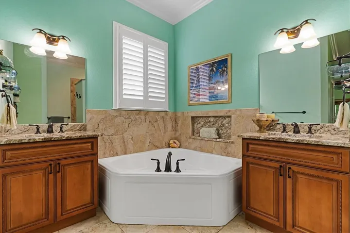 Spa tub in master bath