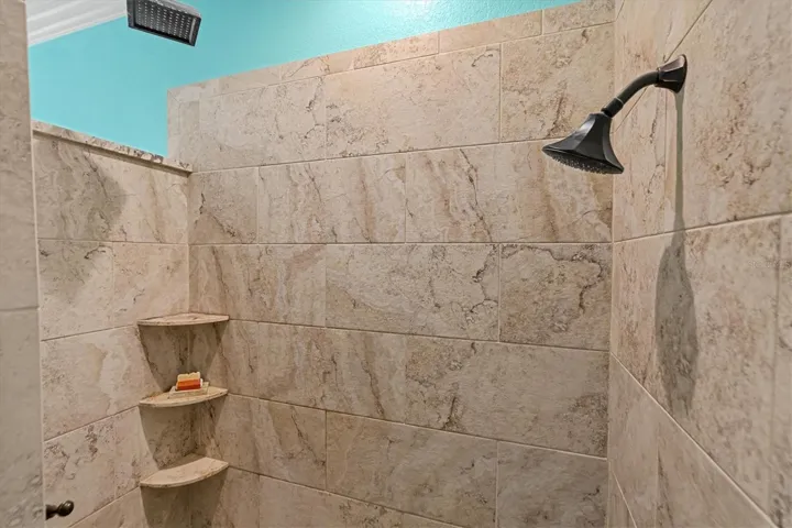 Walk-in shower in master