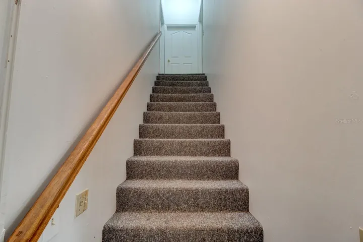 Steps going to upstairs storage units