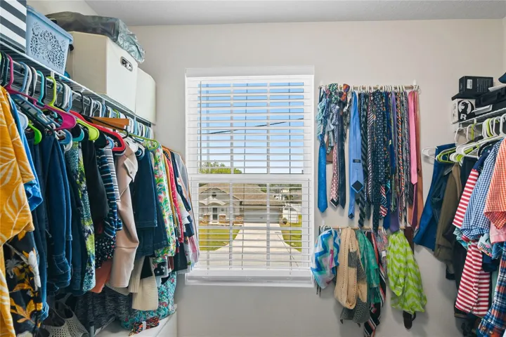 Primary walk-in Closet with window!