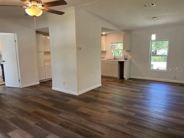 living room and dining room