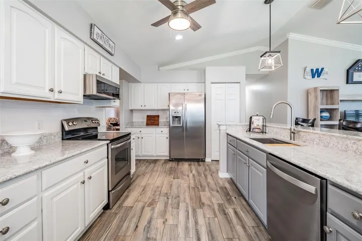 Easy-care LVP flooring throughout
