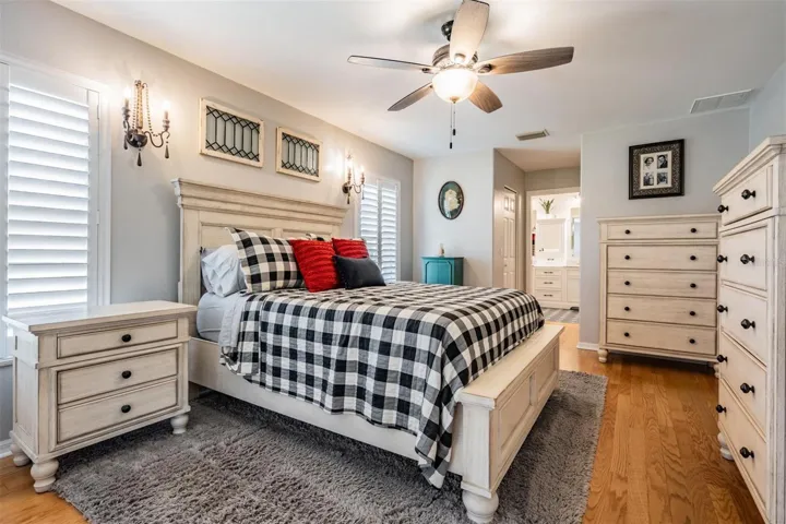 Master bedroom views master bath