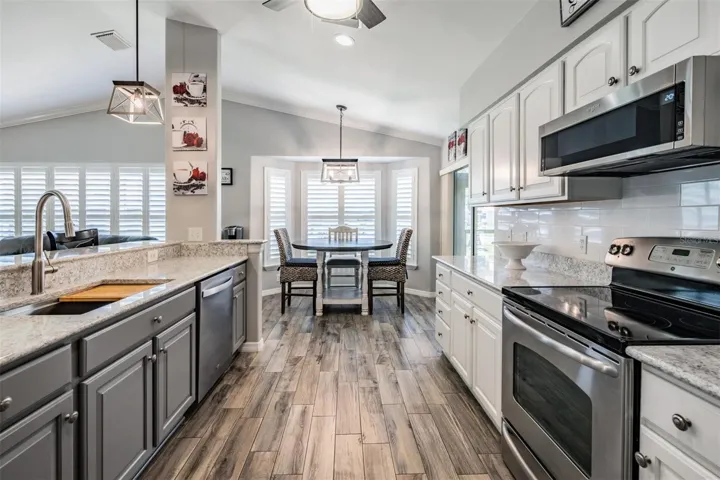 Kitchen with stainless appliances