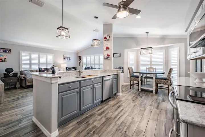 The sunny breakfast nook is the perfect place to start your day