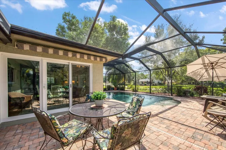 Remote control awning provides rain coverage and protects the patio TV~