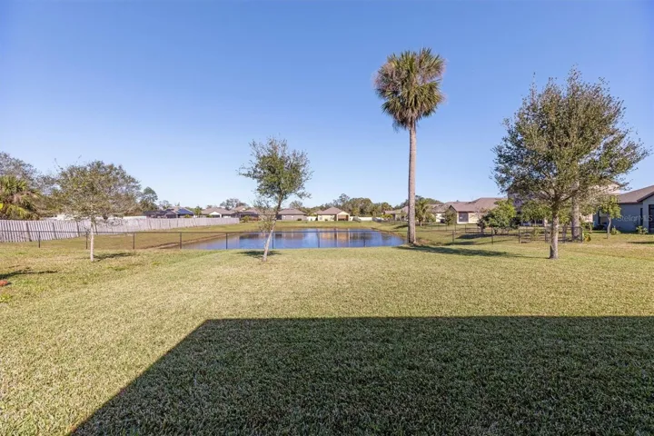 Backyard View with Pond