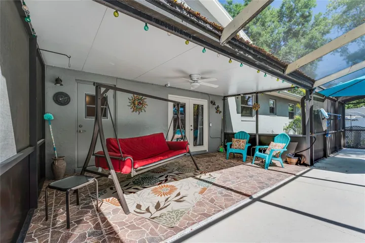 Covered lanai with tile & insulated roof