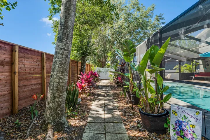 Garden Path around the pool & yard