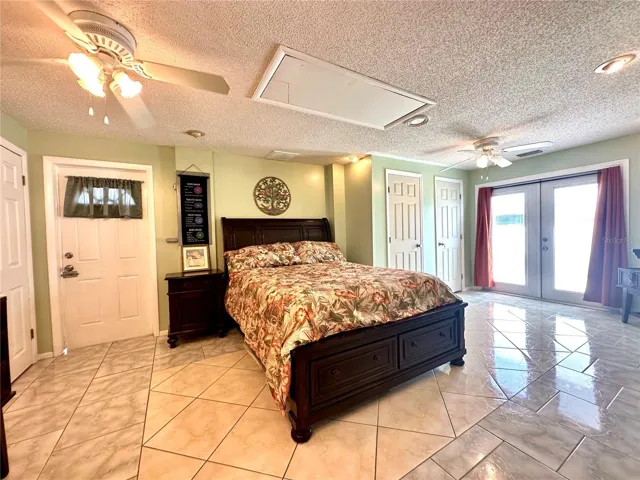 Master Bedroom with private entrance and french doors.