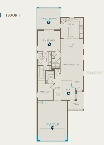 Floor plan with structural options