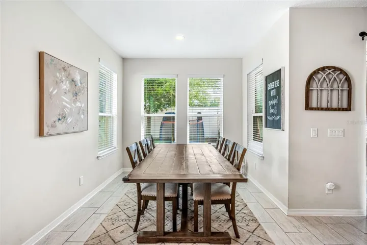 Formal dining area off the kitchen
