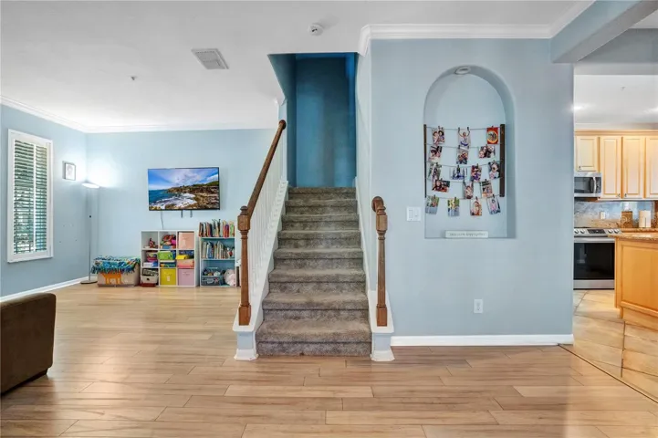 Downstairs Living Room and Staircase
