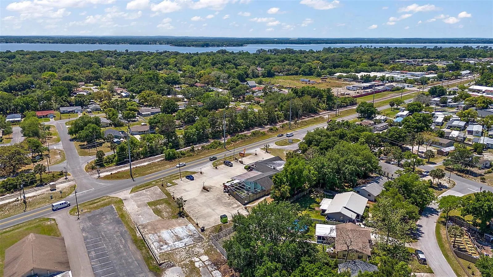 Drone looking SSW towards Lake Dora