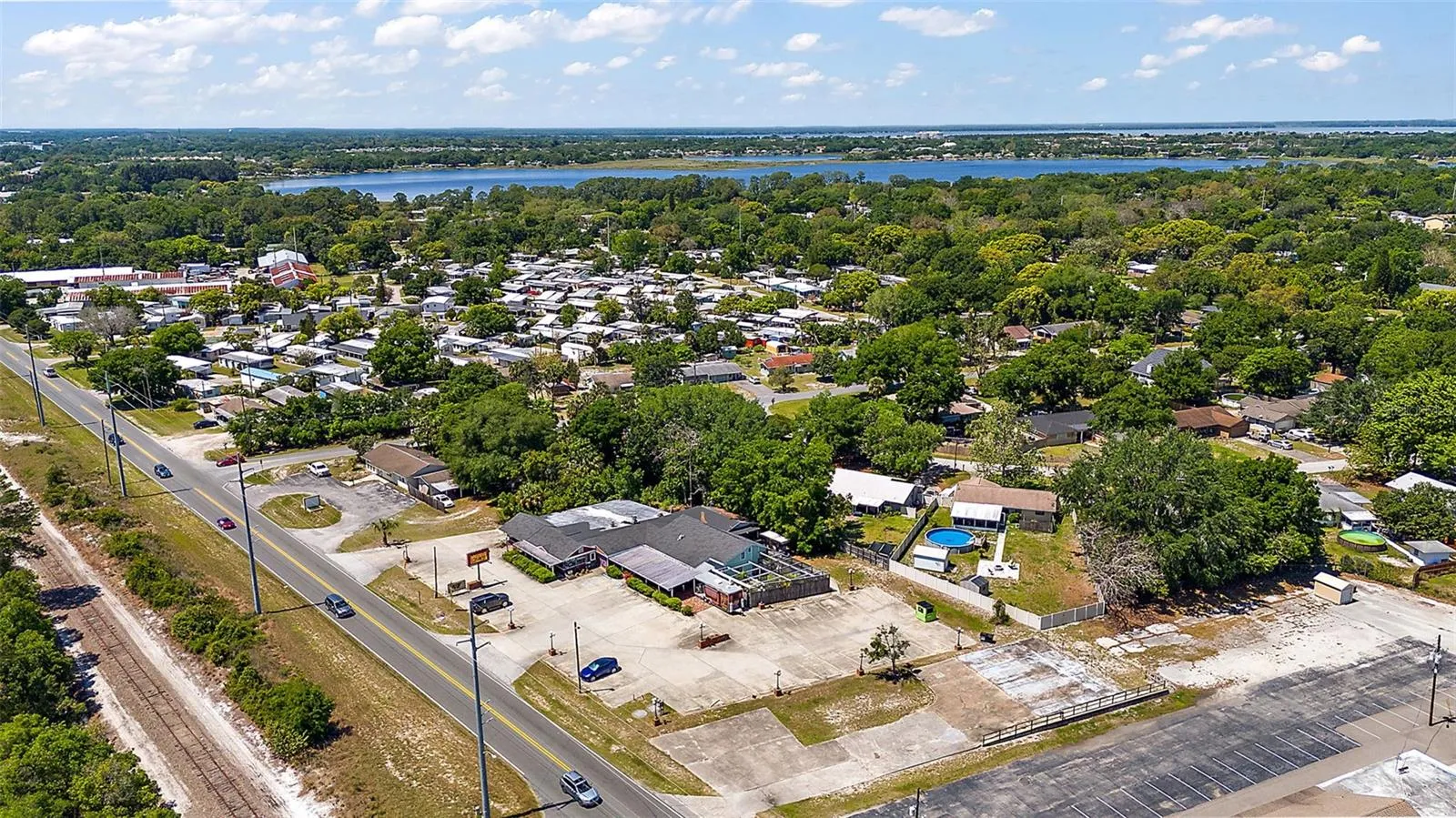 Drone looking West