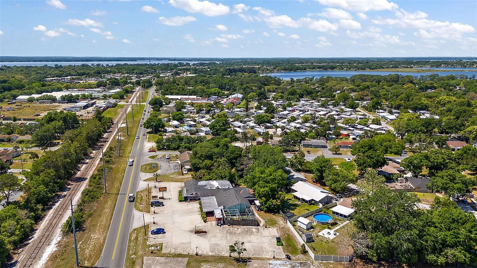 Drone looking West