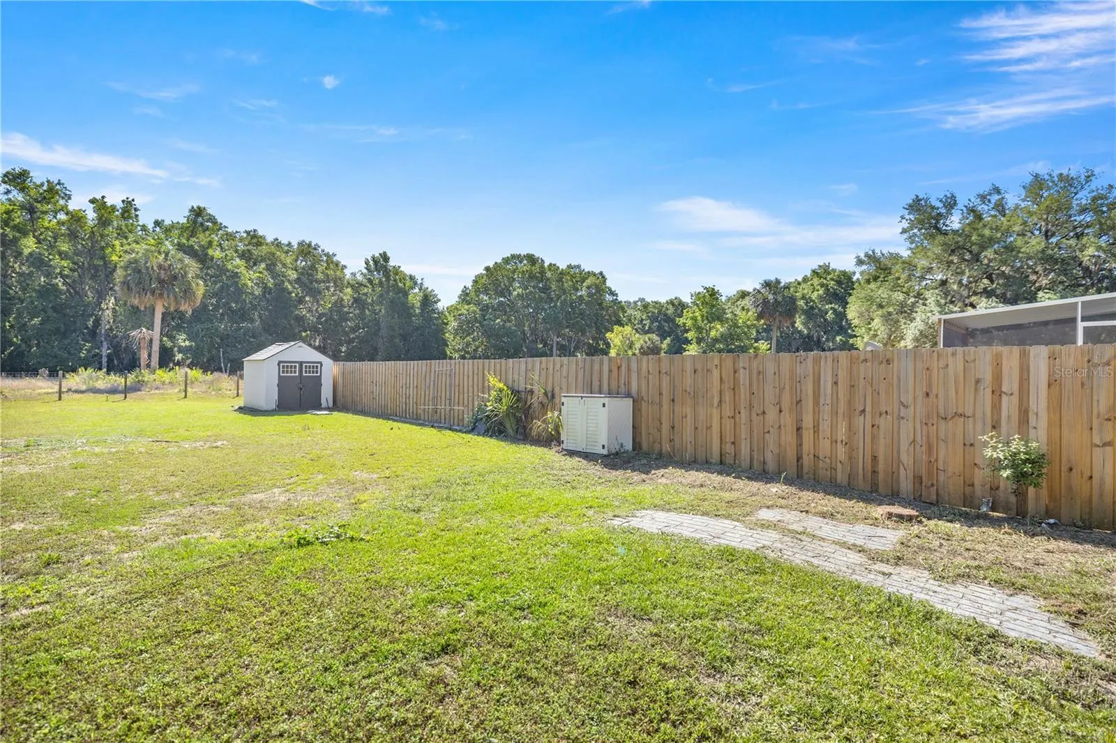 Side View of Fenced Area