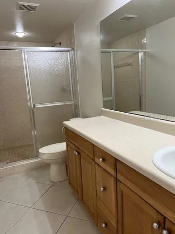 second bathroom with walk-in shower