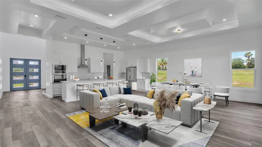 Virtually Staged Kitchen/ Living room