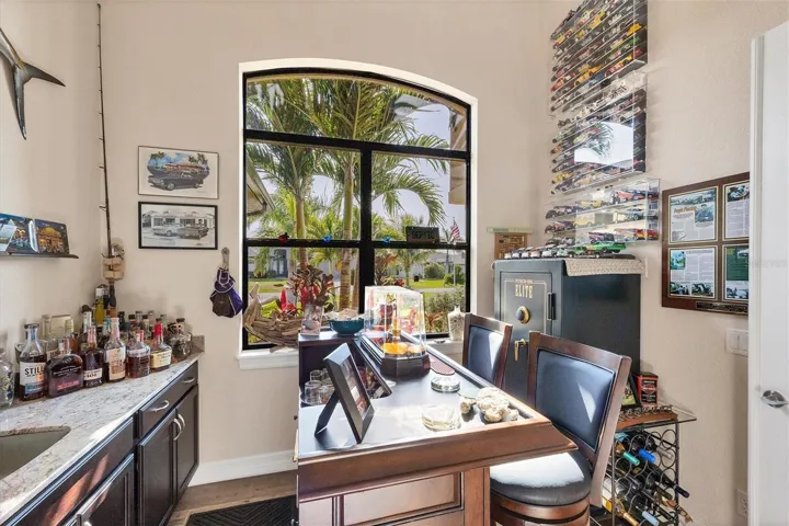 Den converted to bar with sink