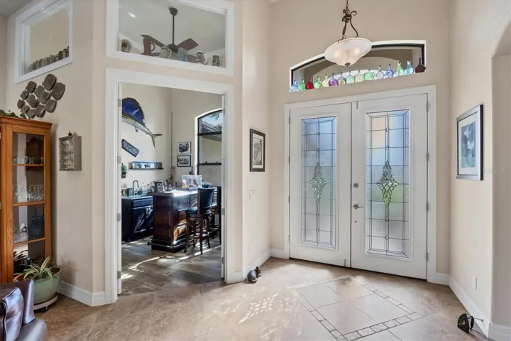 Foyer with double doors