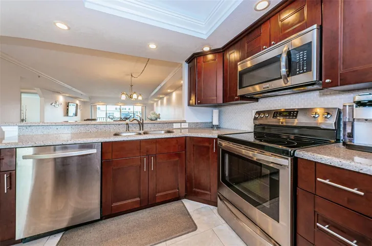 Kitchen that is perfect for the cook that doesn't want to be separated from family & friends