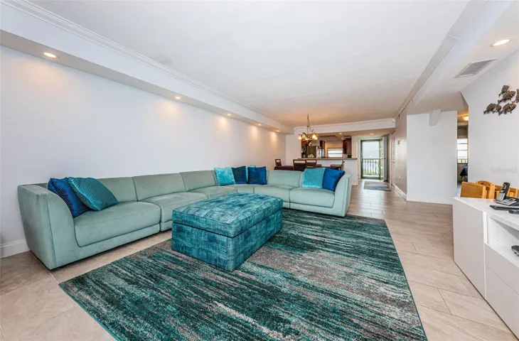 Huge Living & Dining Area off the Kitchen