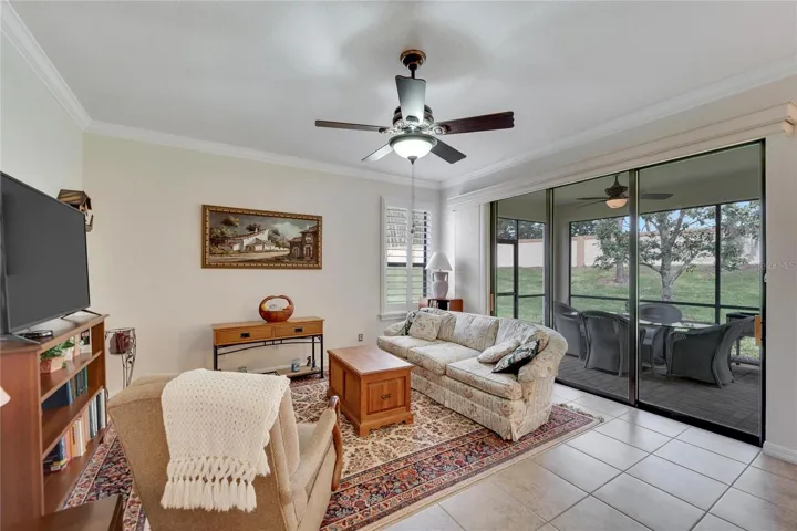 Family Room w/Screened Lanai Access