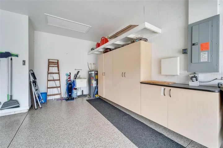 Garage Interior w/Built-In Shelving