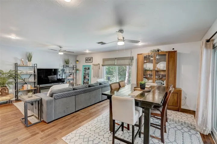 FAMILY ROOM AND DINING AREA