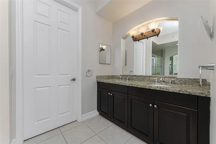 Cherry Finish Cabinetry in Master
