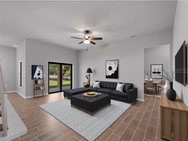 Virtually Staged Living Room