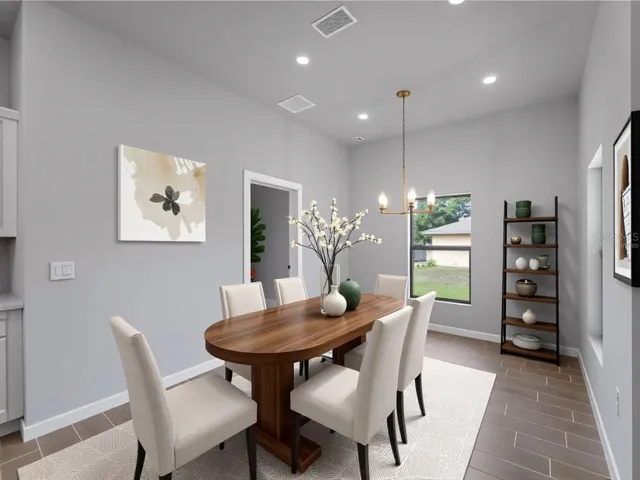 Virtually Staged Dining room