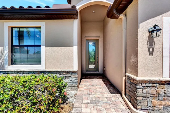 Front Entrance with Exterior Stone Facing