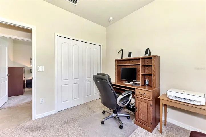 Bedroom #3 (Presently Used as Home Office) with Closet