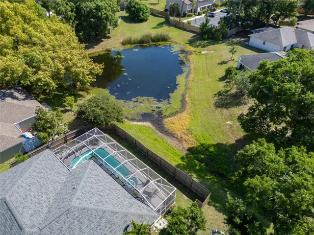 Aerial Rear Pond View