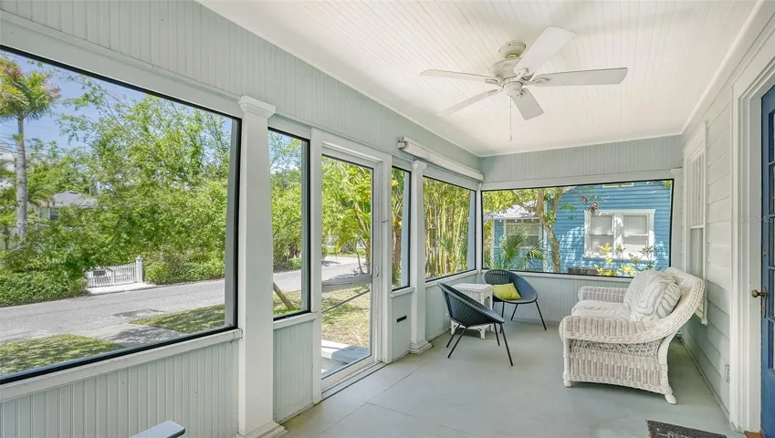 Spacious Screened Front Porch