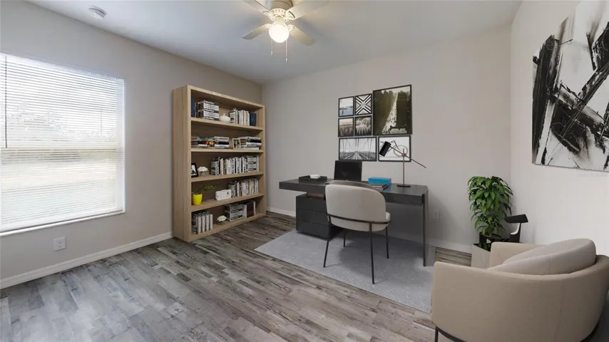 Virtually Staged Bedroom 4/Office