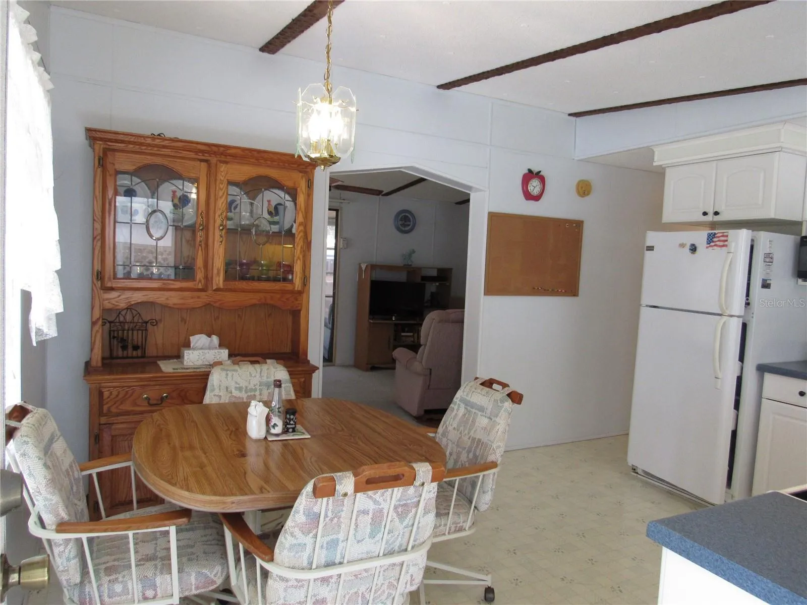 Eat-in Kitchen with cathedral ceiling.