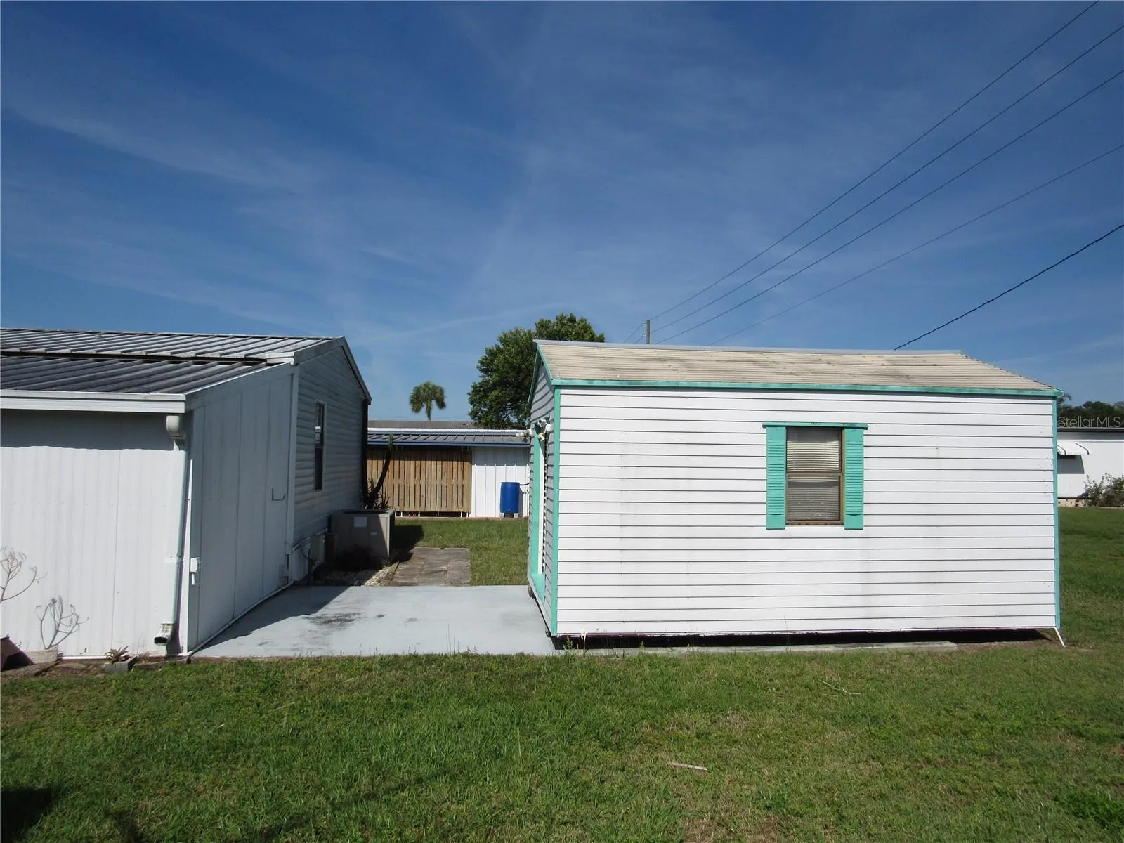 Freestanding shed.