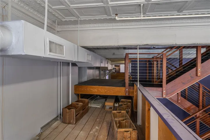 Back side of mezzanine