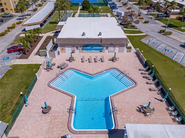 Aerial view of the pool