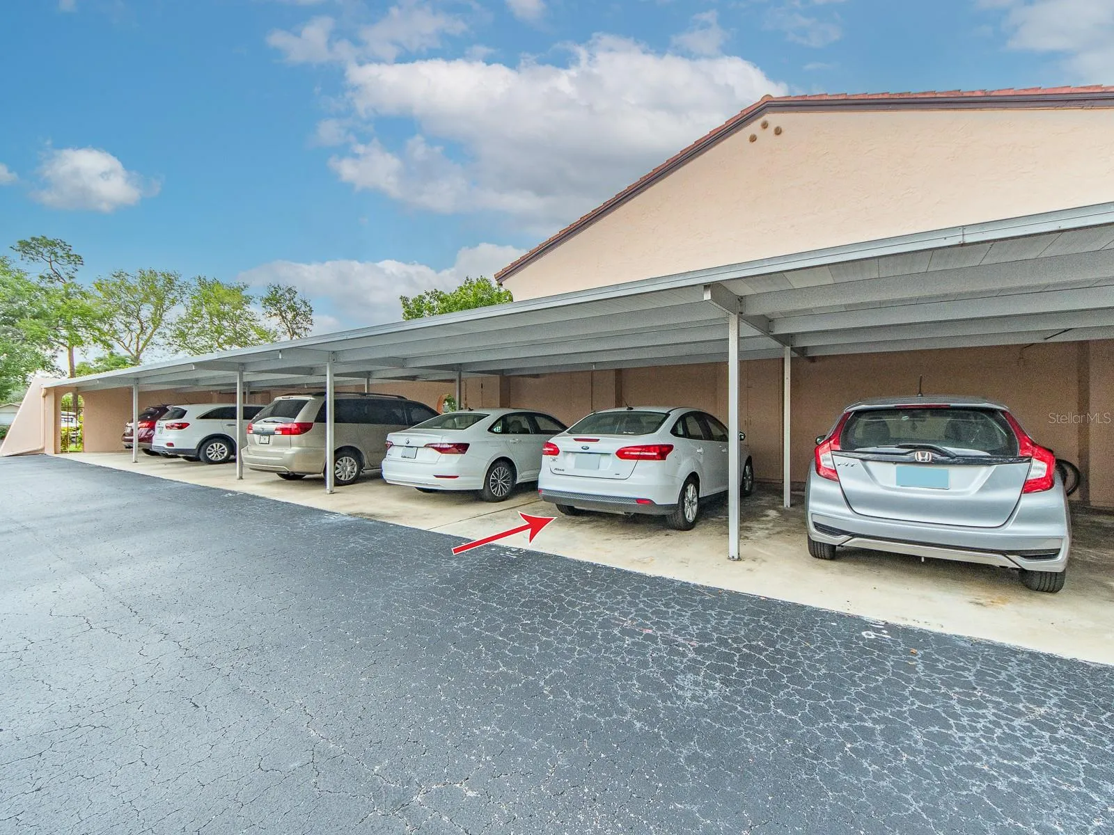 Assigned covered parking