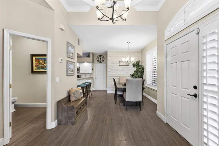 Angle from front door looking towards dining and kitchen area