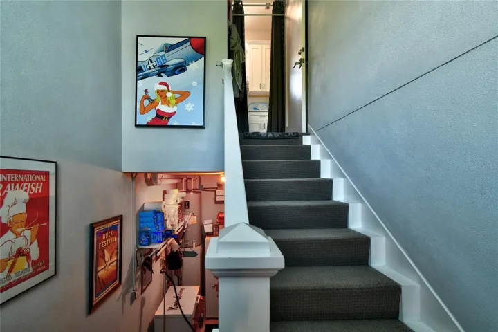 Enter the ground floor which is fully under air.