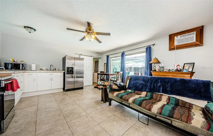 In-law suite with Kitchen Living Room and Sliders to the pool