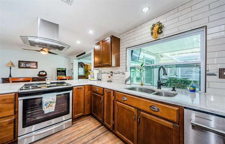 Island with Cabinets